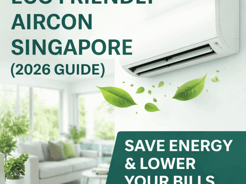 Eco friendly aircon Singapore energy efficient wall mounted air conditioner in modern home